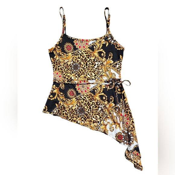 Be Divine Tops - BE DIVINE Y2K asymmetrical tank top, size L